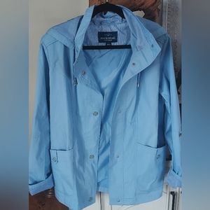 Mackintosh New England Women’s Light Blue Light Jacket with Pockets Large